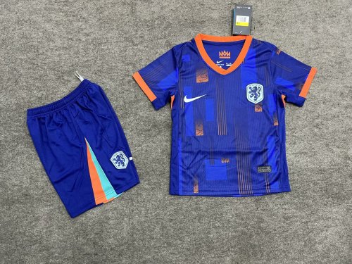 Kids Netherlands Away Kit 24/25 Euro Cup 2024 Football Jersey