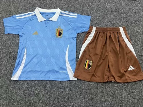 Kids Belgium Away Kit 24/25 Euro Cup 2024 Football Jersey