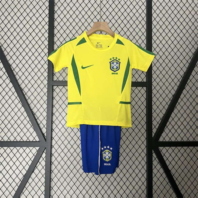 Retro Kids Brazil Home Jersey 2002