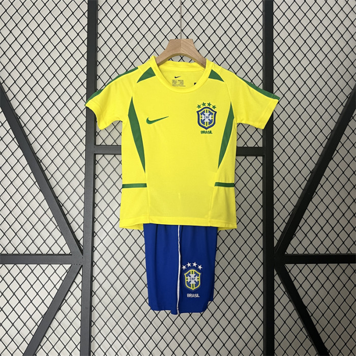 Retro Kids Brazil Home Jersey 2002