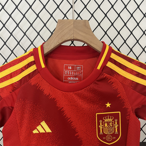 Kids Spain Home Kit 24/25 Euro Cup 2024 Football Jersey