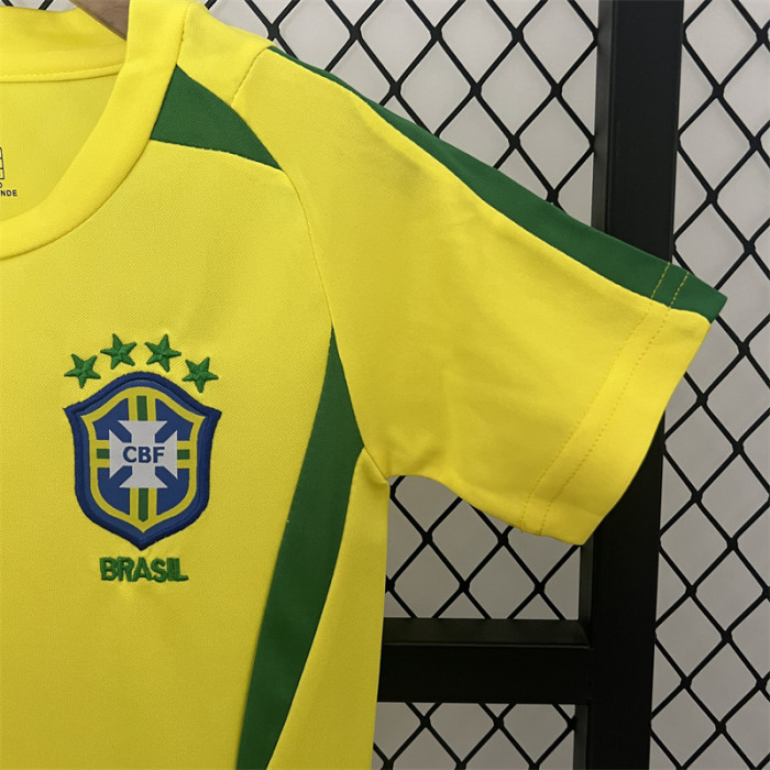 Retro Kids Brazil Home Jersey 2002