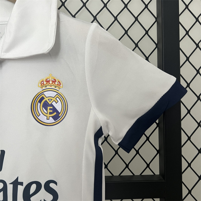 Retro Kids Real Madrid Home Jersey 16/17