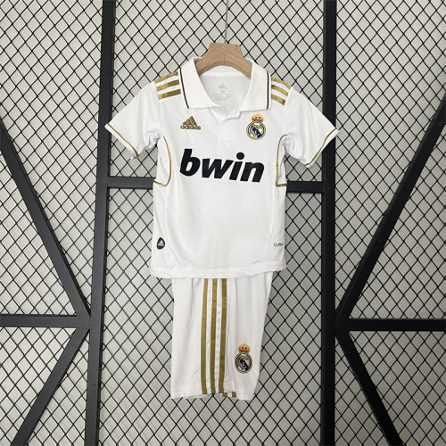 Retro Kids Real Madrid Home Jersey 11/12