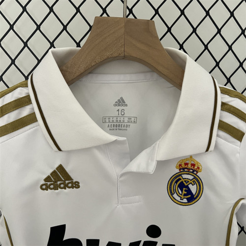 Retro Kids Real Madrid Home Jersey 11/12