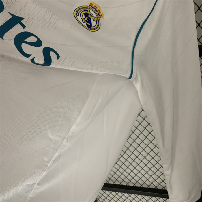 Retro Real Madrid Home Kit 17/18 Long Sleeves football Jersey