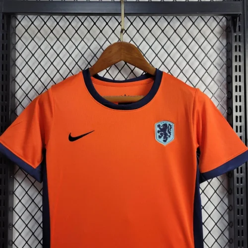 Kids Netherlands Home Kit 24/25 Euro Cup 2024 Football Jersey
