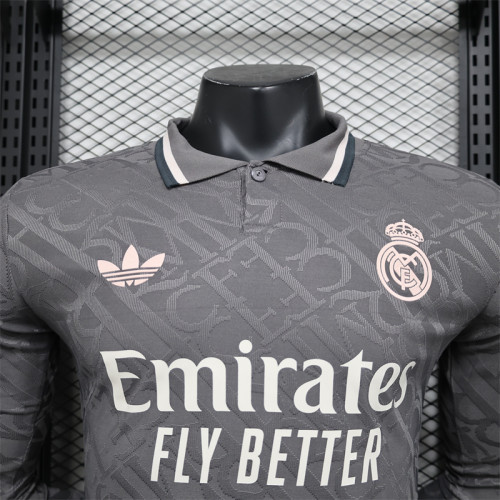 Player Version Real Madrid Third Jersey 24/25 Football Kit Long Sleeves