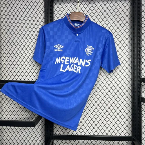 Retro Rangers Home Kit 1987 1990 Football Jersey