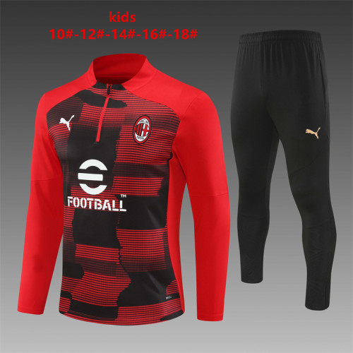 Kids AC Milan Training Tracksuits 24/25 Football Jersey
