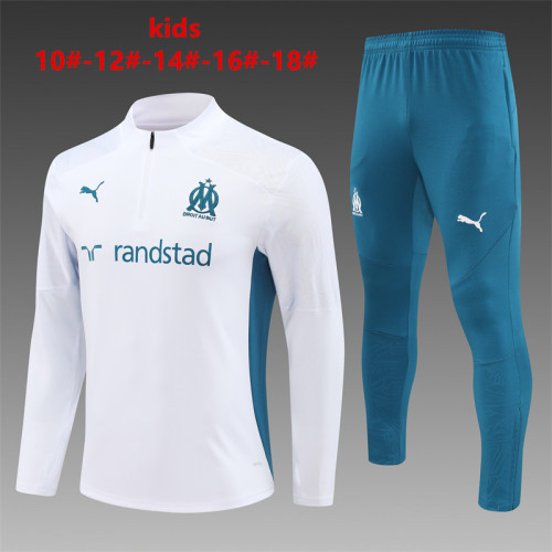 Kids Marseille Training Tracksuits 24/25 Football Jersey