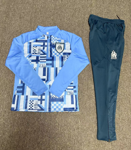 Kids Marseille Training Tracksuits 24/25 Football Jersey