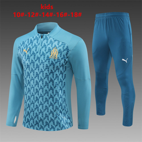 Kids Marseille Training Tracksuits 24/25 Football Jersey