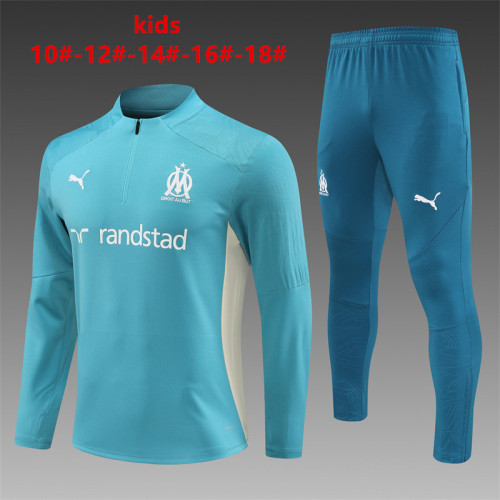 Kids Marseille Training Tracksuits 24/25 Football Jersey