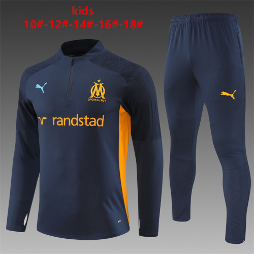 Kids Marseille Training Tracksuits 24/25 Football Jersey