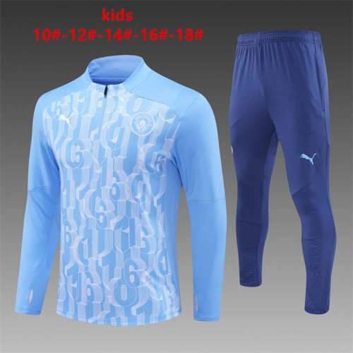 Kids Manchester City Training Tracksuits 24/25 Football Jersey