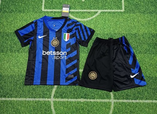 Kids Inter Milan Home Jersey 24/25 Football Kit
