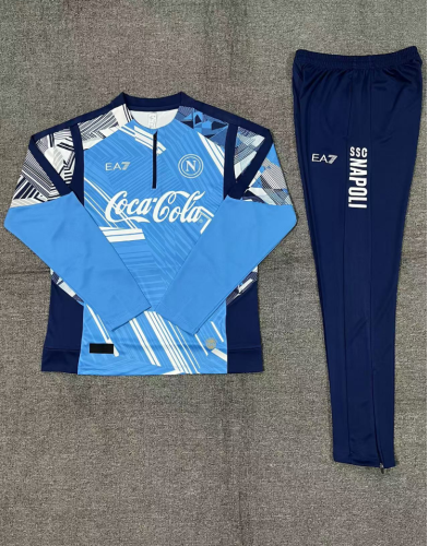 Kids SSC Napoli Training Tracksuits 24/25 Football Kit Soccer Jersey