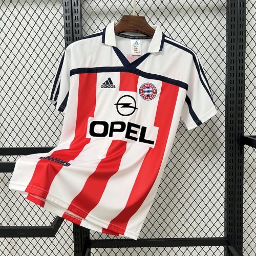Retro Bayern Munich Jersey Away kit 2000/01 Football Soccer Shirt