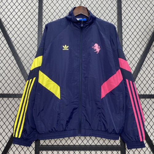 Juventus Windbreaker Royal Blue Jacket 24/25 Football Kit Soccer Jersey