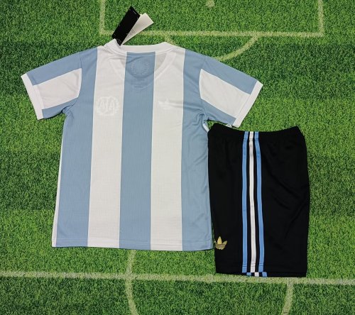 Kids Argentina Jersey 50th Anniversary Kit 2024/25 Football Soccer Shirt