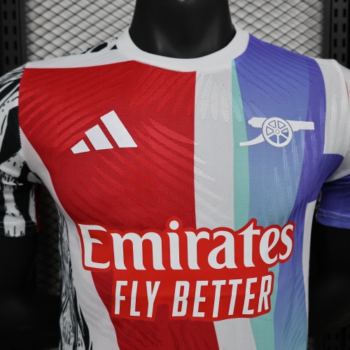 Player Version Arsenal Jersey Tricolor Kit 24/25 Football Soccer Shirt