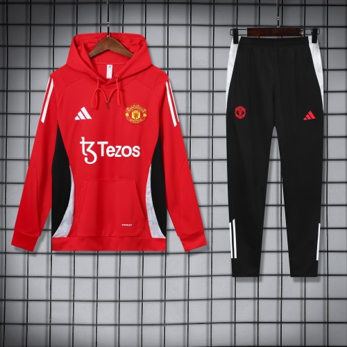 Manchester United Hooded Sweatshirt Suit Thin And Light 2024/25