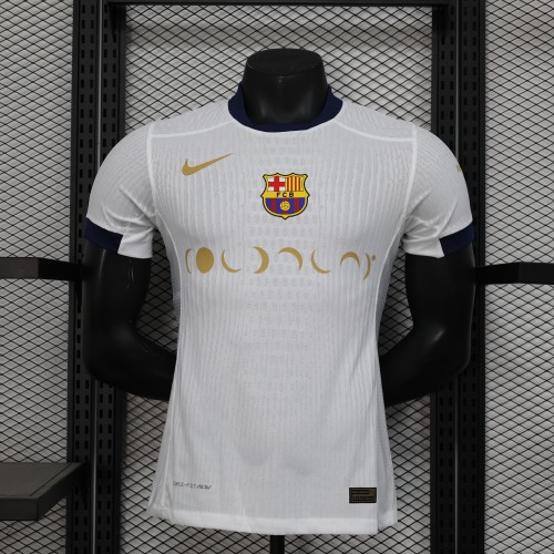Coldplay Player Version Barcelona Jersey 2024/25 White Football Kit Soccer Jersey
