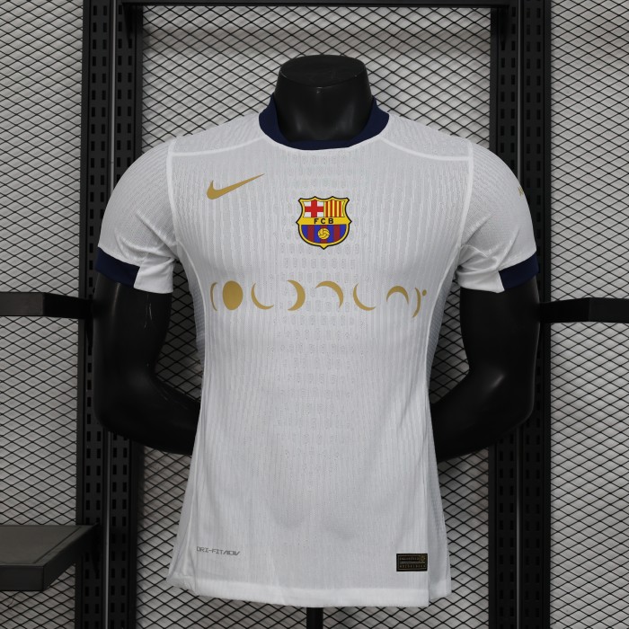 Coldplay Player Version Barcelona Jersey 2024/25 White Football Kit Soccer Jersey