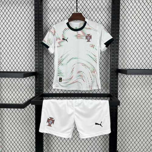 Kids Portugal Jersey 25/26 Away Ronaldo Football Kit Soccer Jersey