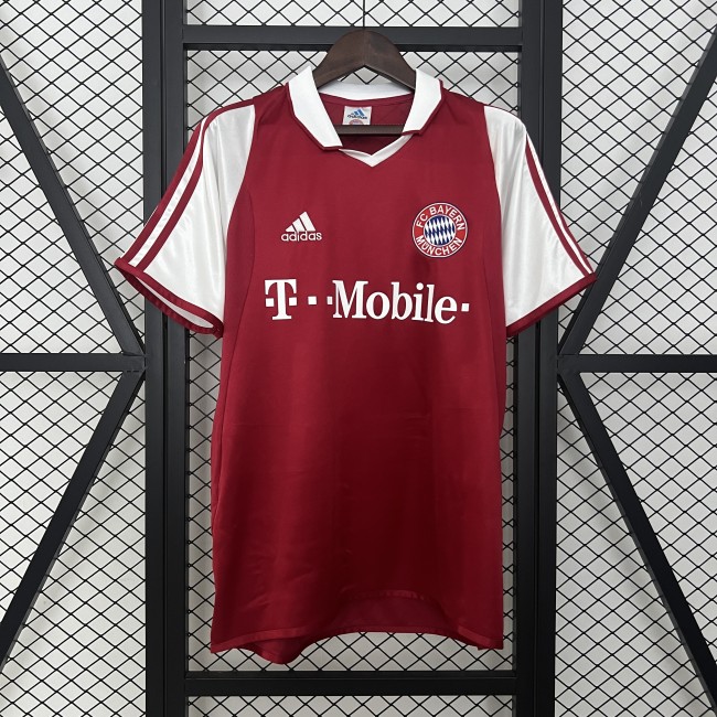 Retro Bayern Munich Jersey 2003-04 Home Football Kit Soccer Jersey