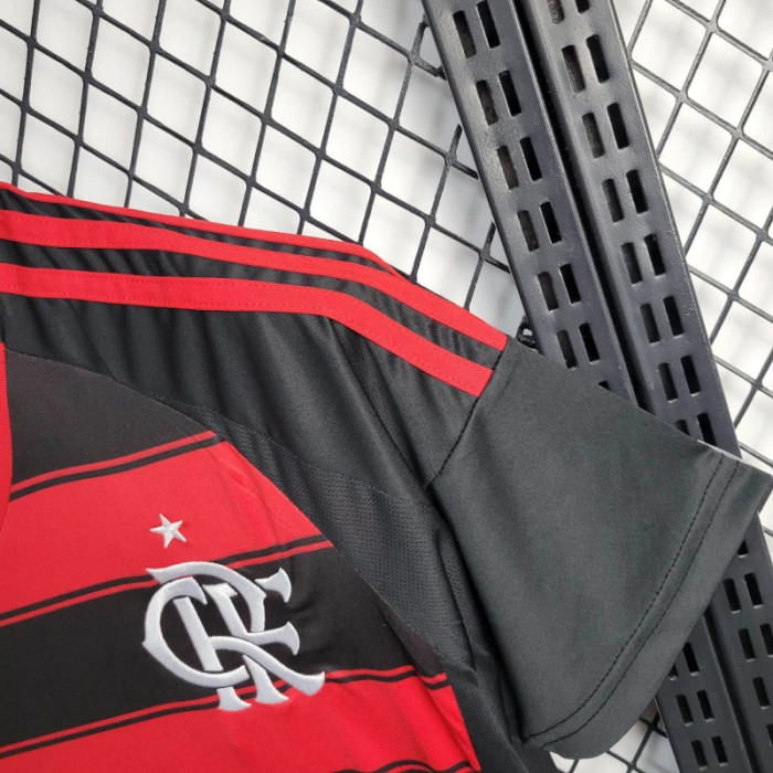 Kids Flamengo Jersey 25/26 Home Football Kit Soccer Jersey