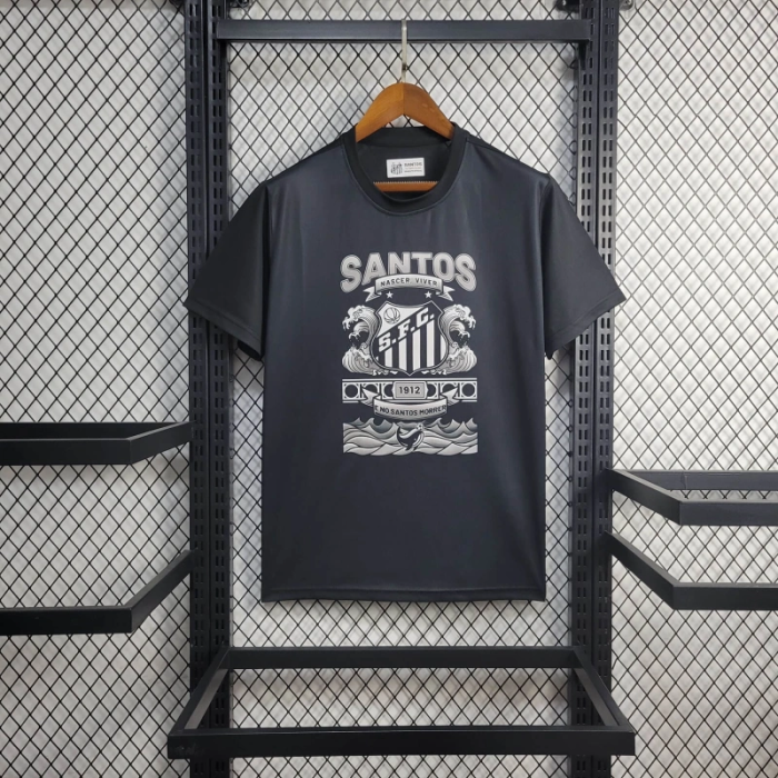 Santos Jersey 25/26 Black Football Kit Soccer Jersey