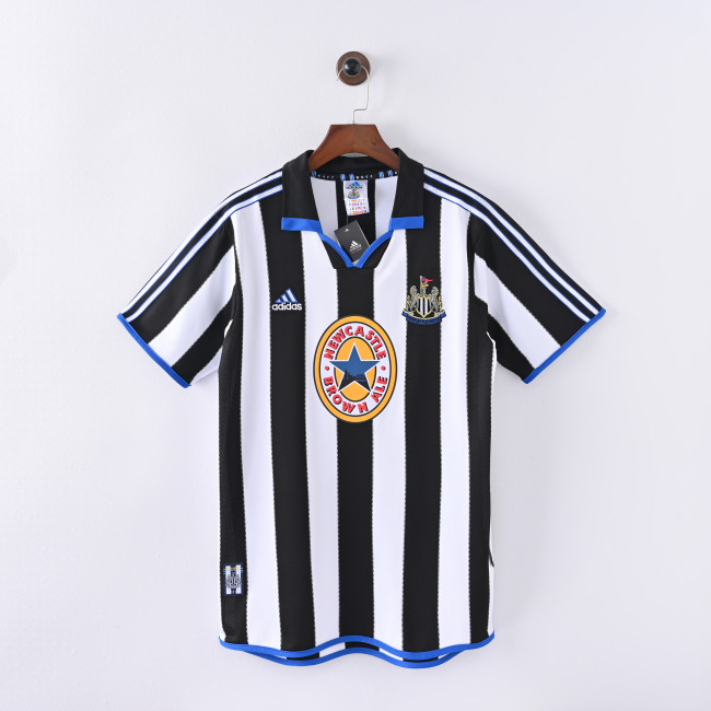 Retro Newcastle United Jersey 1999-00 Home Football Kit Soccer Jersey