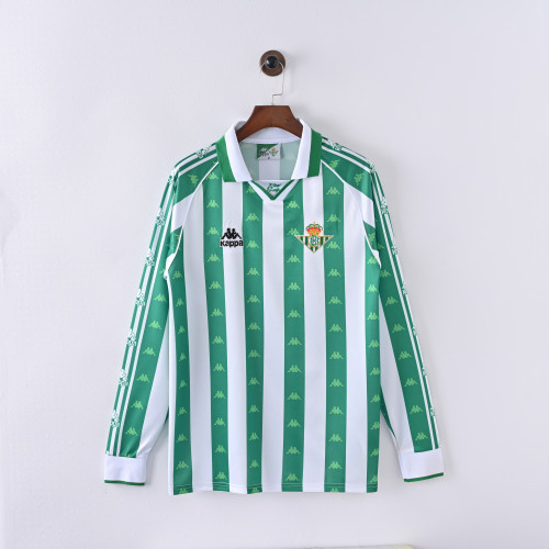 Retro Real Betis Home Jersey 1996/97 Long Sleeves Football Kit Soccer Jersey