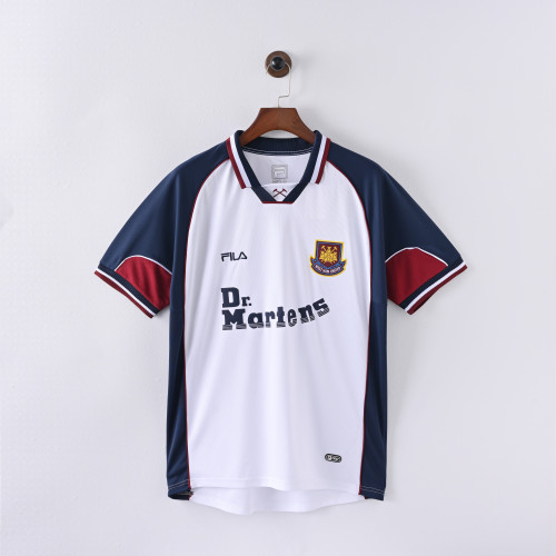 Retro West Ham United Jersey 1999-01 Away Football Kit Soccer Shirt