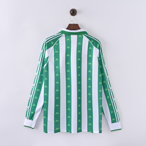Retro Real Betis Home Jersey 1996/97 Long Sleeves Football Kit Soccer Jersey