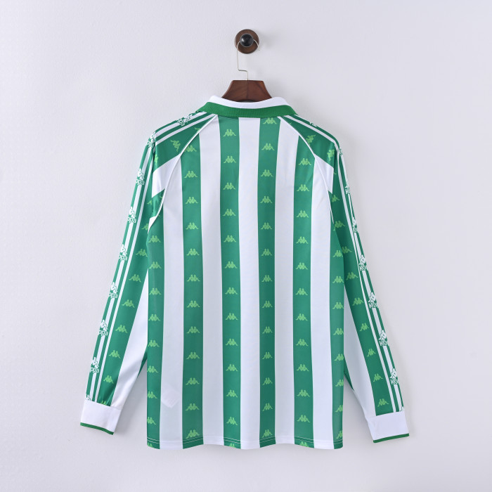 Retro Real Betis Home Jersey 1996/97 Long Sleeves Football Kit Soccer Jersey