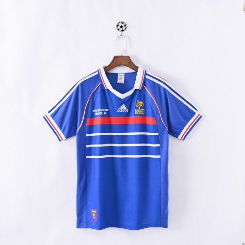 Retro France Jersey 1998 Home Football Kit Soccer Jersey