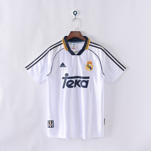 Retro Real Madrid Jersey 1998-00 Home Football Kit Soccer Jersey