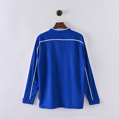 Retro Brazil Jersey 1998 Away Long Sleeves Football Kit Soccer Shirt