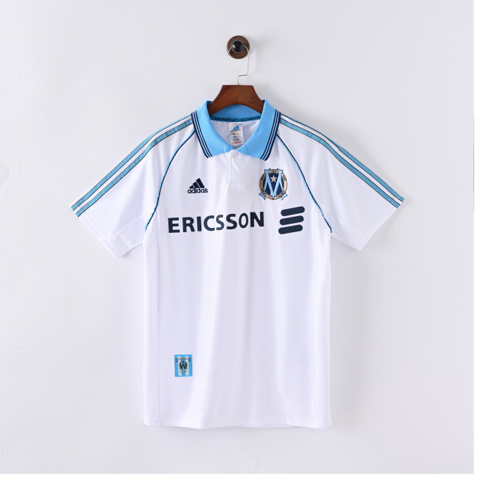 Retro Marseille Jersey 1998-99 Home Football Kit Soccer Jersey