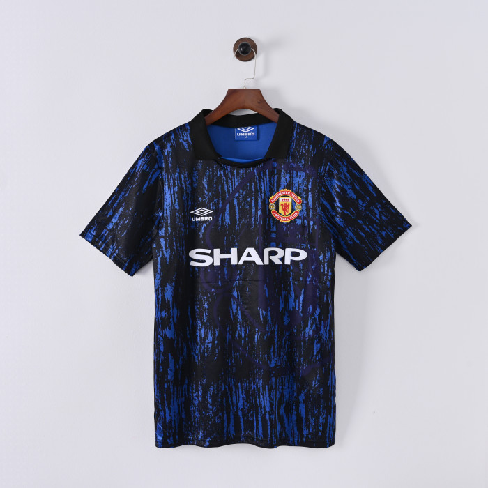 Retro Man United Jersey 1993-94 Away Football Kit Soccer Jersey