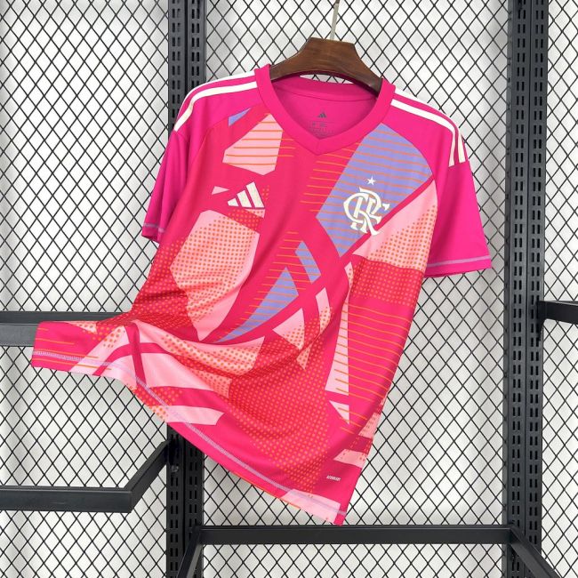 Flamengo Jersey 25/26 Pink Goalkeeper Football Kit Soccer Jersey