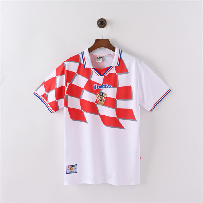 Retro Croatia Jersey 1998 Home Football Kit Soccer Jersey