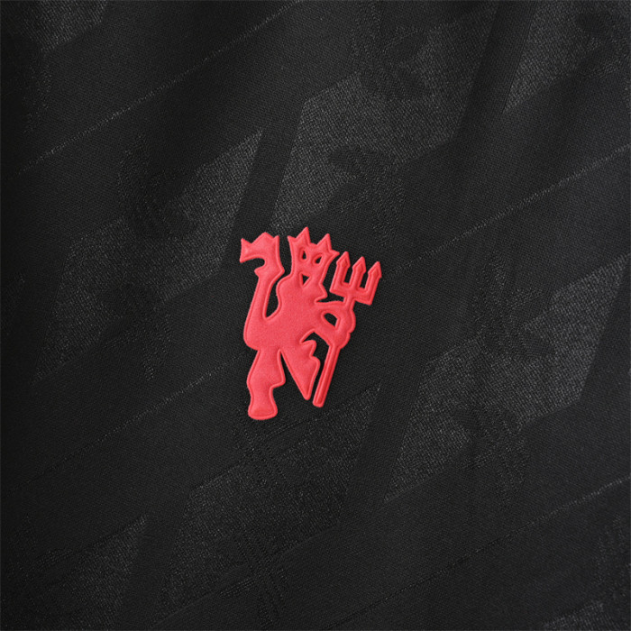 Manchester United Jersey 2024/25 Black Long Sleeves Football Kit Soccer Jersey