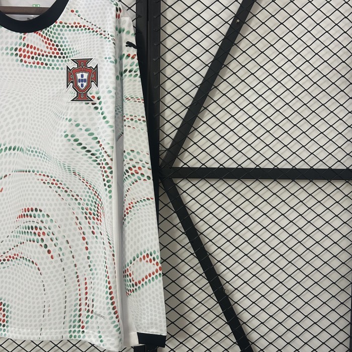 Portugal Jersey 25/26 Away Long Sleeves Ronaldo Football Kit Soccer Jersey
