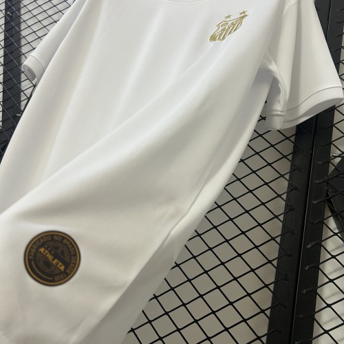 Santos Jersey 2025-26 White  Football Kit Soccer Shirt