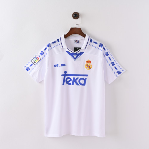 Retro Real Madrid Jersey 1996-97 Home Football Kit Soccer Jersey