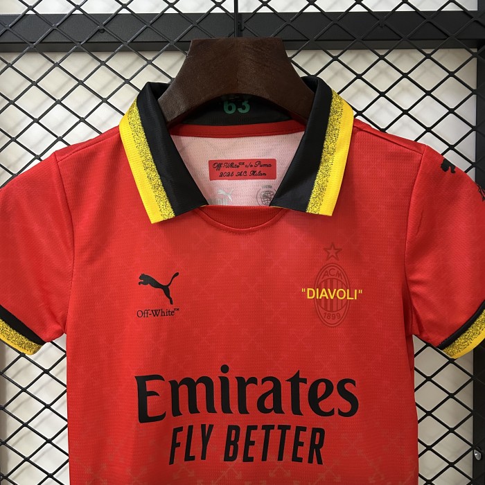 Kids AC Milan Jersey 24/25 Football Kit Soccer Jersey